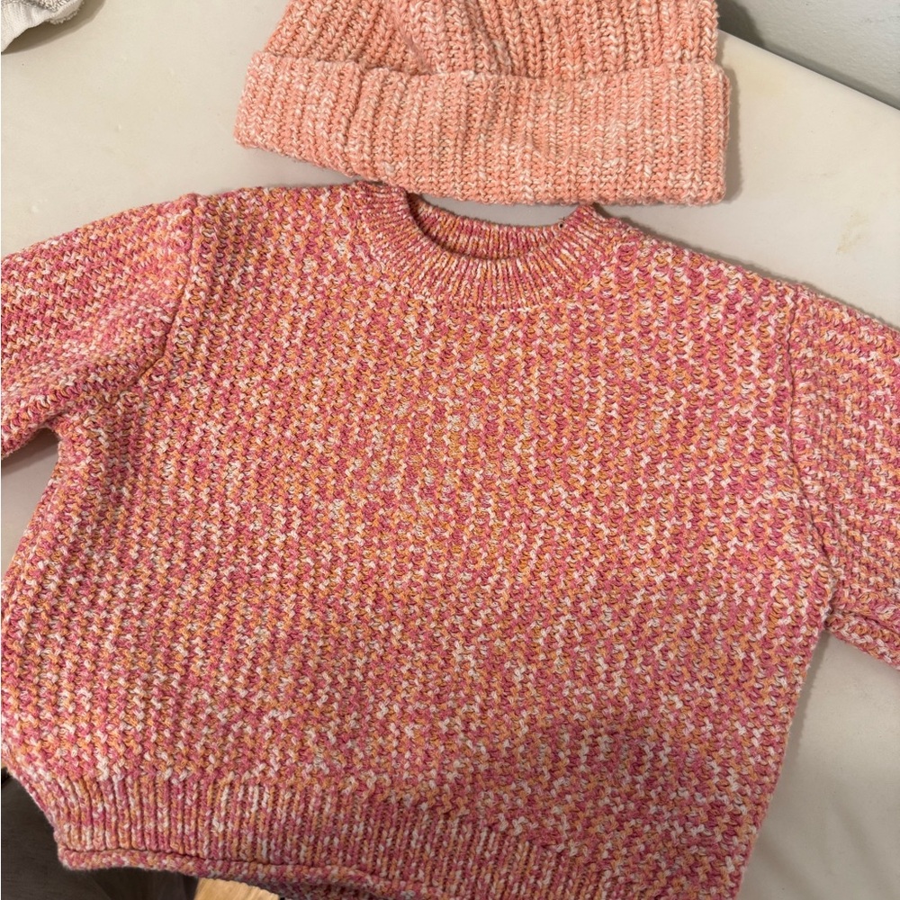 Zara Knit Sweater & Beanie 2T